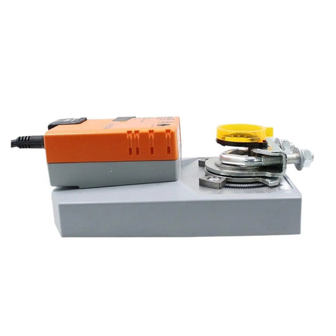 Heavy Duty Damper Actuator 40Nm Torque AC 110V AC 220V showing gray housing and gear motor, designed for HVAC air control dampers.