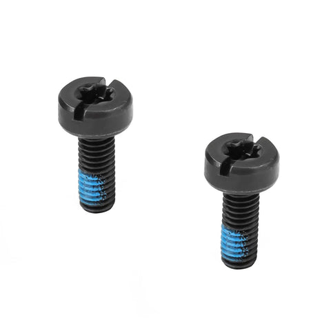 Two Pack Miter Saw Screw Replacement Kit Fits Dewalt Saws 1710 3660 3680 DHS716 DHS790 DWS715 Dws779 And Related Models Durable Metal Screws For Easy Quick Fix, showing two black and blue metal screws.