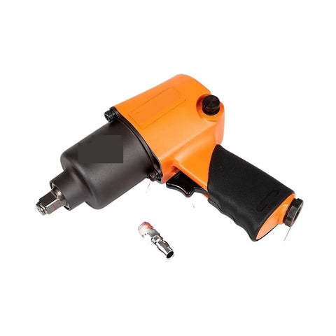 Heavy Duty Pneumatic Impact Wrench 1/2 Square Drive with ergonomic grip and quick connect fitting.