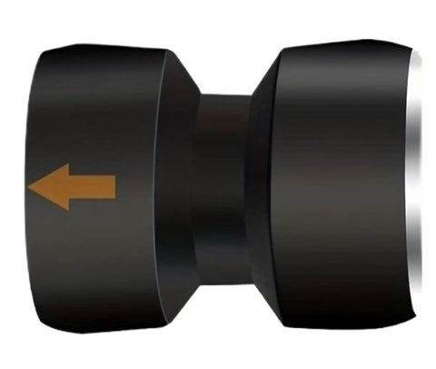 Get This Awesome 32 Piece Pneumatic Fittings Kit With Push To Connect Air Hose Connectors For Quick And Easy Setup On Your Precision Automation Gear Including Straight Elbow Tee Y Splitter Types Perfect For 4 6 8 And 10mm Tubing Hoses. Black push to connect pneumatic fitting, close-up side view