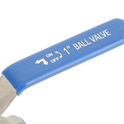 Heavy Duty One Inch Three Way L Type Ball Valve Female Threads 304 Stainless Steel Knockout Quality Twist Handle with blue handle