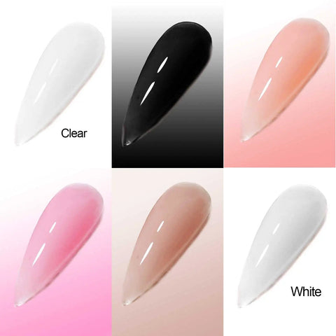 3D Gel For Nail Art Builder Kit All In One Nail Extension Gel Set Non Sticky HEMA Free MMA Free With 6 Jars Solid Builder Gel Colors