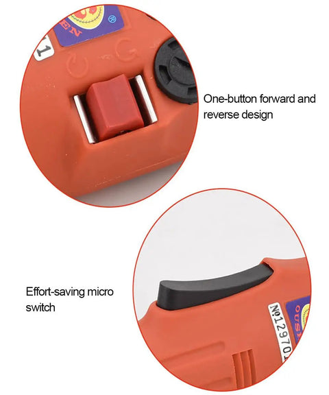 Heavy Duty Go To Handheld Electric Bottle Capper Delivers Knockout Torque For Hassle Free Cap Sealing On Beverage Bottles 10 To 50 mm Sweet Fit 220V Power with one-button forward reverse design.