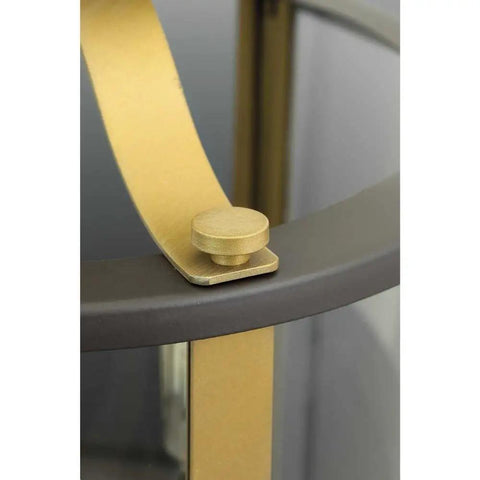 Detail of Three Light Outdoor Large Wall Lantern From Squire Collection with clear glass and matte black finish