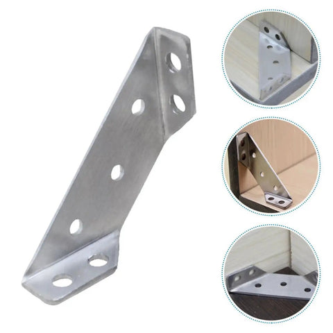 Heavy Duty Stainless Steel Corner Brace Angles For Wood Furniture 6 Pack Right Angle Brackets For Shelves DIY Friendly Tables Cabinets
