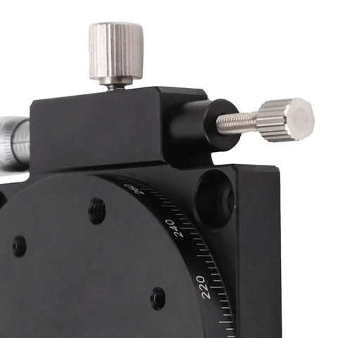 Dead Nuts Accurate Axis Rotating Slide Table Fine Tuning Optical Sliding Stage showing manual control knobs and scale.