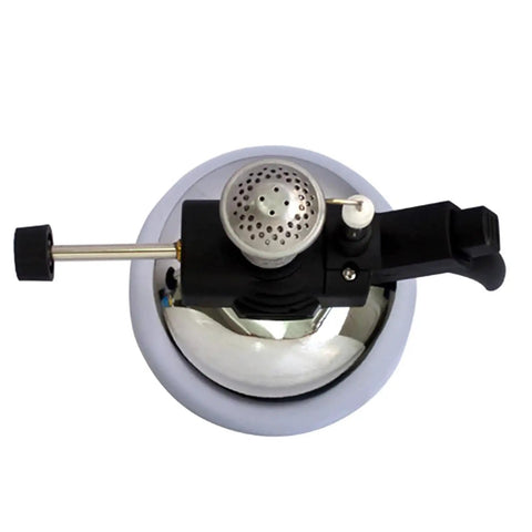 Top view of Mini Butane Burner Portable Gas Stove With Aluminum Rack For Outdoor Camping And Home Science Experiments, 1300 C Heating