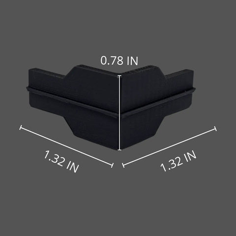 Twelve Pack Heavy Duty Corner Braces For Garage Shelving Systems Solid Black Steel Rack Connectors, 1.32 in angles.