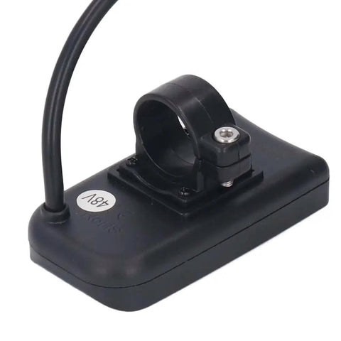 810 LED E Bike Display Panel 36V and 48V With 4 Wire SM Plug Universal Bike Dashboard Meter base mount view