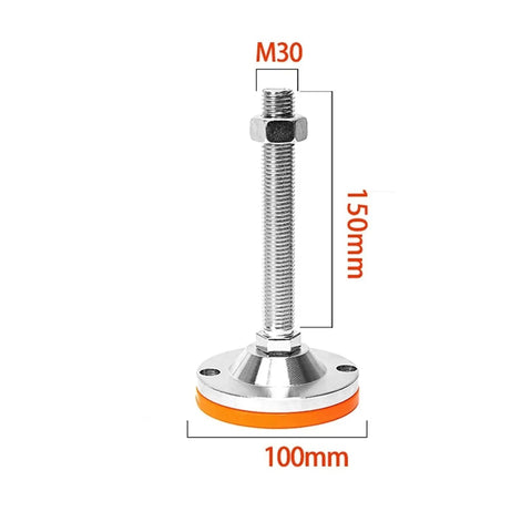 Lock In Those Wobbly Rigs With Thickened Carbon Steel Leveling Screw Legs Adjustable Machine Feet To Square Up Heavy Tool Chests Fast On Bumpy Garage Floors Zero Hassle, M30, 150mm height, 100mm base.