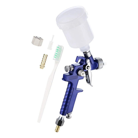 Road Warrior Pneumatic Hvlp Sprayer With 0.8Mm Nozzle, Heavy Duty Aluminum Alloy Paint Gun, blue spray tool and accessories.