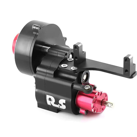 Killer Aluminum Two Speed Transmission Gearbox Fit For 10th Scale RC Crawler With Brass Gears and Precision Bearings, detailed view.