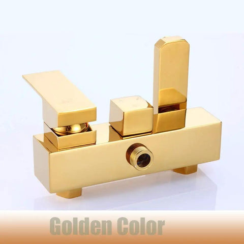 NUHSLF Shower System Luxury Brass Golden Shower Faucet Single Lever control with modern design and sleek finish.