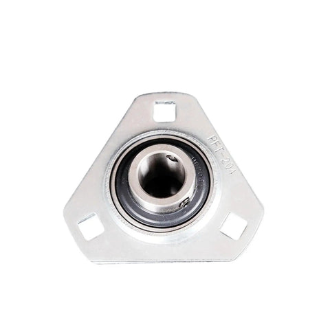 Heavy Duty Plummer Block Bearing Housing With Triangular Steel Plate For Spherical Outer Seats No Hassle Install And Built Tough Performance Two Pack, front view.