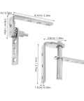 Hidden Door Hinges With Automatic Rebound For Concealed Bookcase Doors Stainless Steel Heavy Duty Pivot Hinges With Dimensions