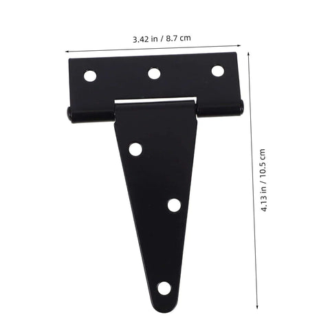 heavy duty outdoor gate hinges with extended T shape for stability