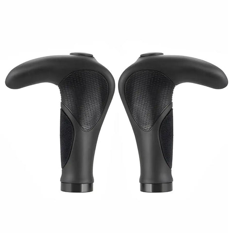 MTB Handlebar Grips With Soft Gel Inserts For Shock Absorption And Ergonomic Comfort Easy Install Horns Black
