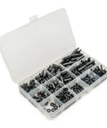 M3 Nylon Hex Spacer Standoff Kit With 320 Piece Hardware Set For PCB Motherboard Assembly Black Storage Box And Nylon Pillars Screws Nuts And Washers For Easy Solid Mounting, open box
