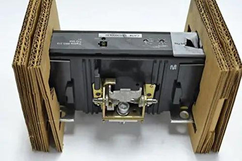 Heavy Hitter 600 Amp Circuit Breaker Trip Unit With 3 Pole Layout And 600 Volt Ac Specs shown from a top view with protective packaging.