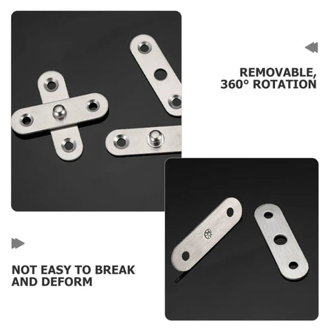 Heavy Duty Stainless Steel Pivot Door Hinges for Cabinets 12 Pack, Smooth Quiet Operation, Hidden Pivot Design, flat view