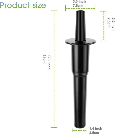 Beefed Up Tamper Tool For Blender Replacement Fits Classic 64oz Containers; dimensions 320mm; BPA free black plastic