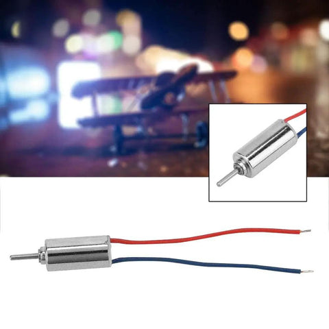 Five Pack Coreless Micro DC Motors Set With High Speed 32250 RPM Tiny 4mm Diameter 4.5V beside model aircraft
