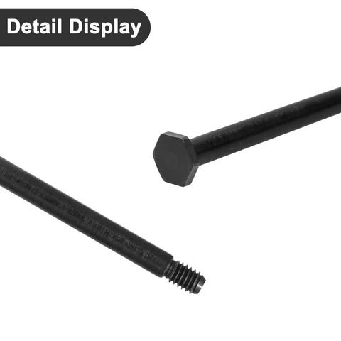 Close-up of beefed up durable carbon steel front and rear suspension pin set for Traxxas XMaxx 6S 8S and XRT RC cars showing pin details
