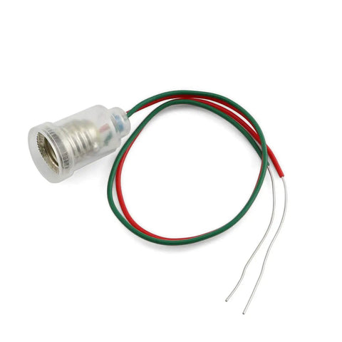 Heavy Duty E10 Screw Lamp Holder With Wire Nickel Socket For Small Bulbs 110V Test Rig, clear socket with wires.