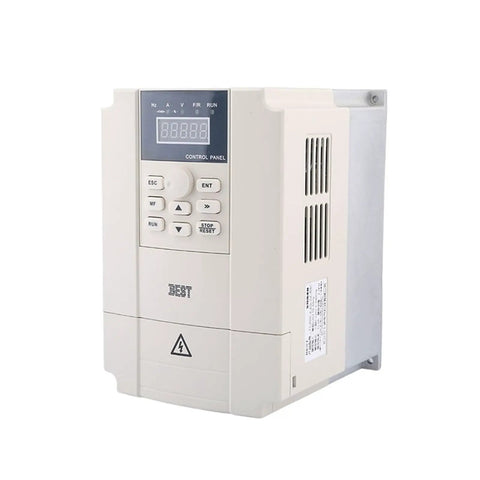 Plug And Play Cnc Spindle 5.5Kw Water Cooled Motor With Er25 Chuck And Digital Inverter control panel with buttons for CNC operation.