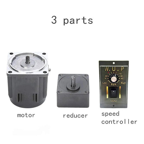 Heavy Duty Geared Motor 110V 60W Single Phase Reversible Motor With Variable Speed Controller 0 To 135 RPM parts diagram