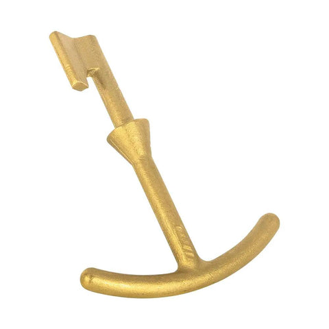 Heavy Duty Solid Brass Water Meter Box Key with an angled 5.5 inch shaft for opening utility valves easily.