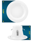 Image of 12 Pack 4 Inch Dimmable LED Recessed Can Lights With Five Color Temperatures 2700K 3000K 3500K 4000K 5000K CRI 90 750 Lumens