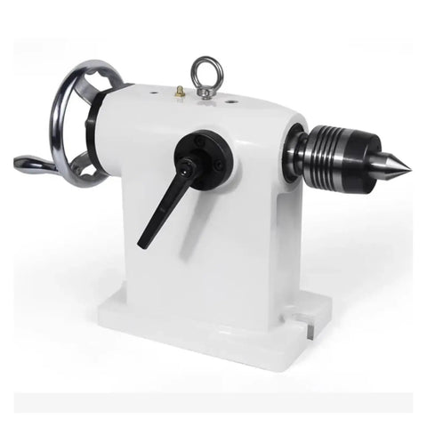 Badass Four Axis Tailstock Indexing Head For Cnc Lathes with heavy cast iron frame and sharp needle for precise milling.