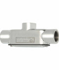 Heavy Duty Form 8 Conduit Body Housing In Premium Stainless Steel Finish With Secure Cover And Gasket Perfect For Tight Electrical Runs And Pro Contractors Who Want A Hella Tough Solution That Handles Heavy Lifting Without Breaking A Sweat, showing top view.