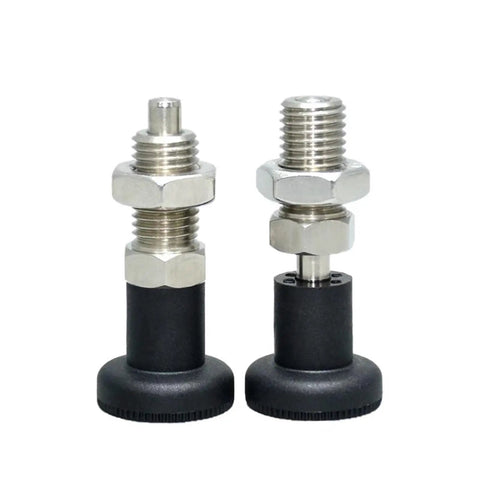 Heavy Duty Stainless Steel 304 Self Locking Knob Plunger With Quick Release Pull Ring And Dead Tight Nut Screw, M20 size
