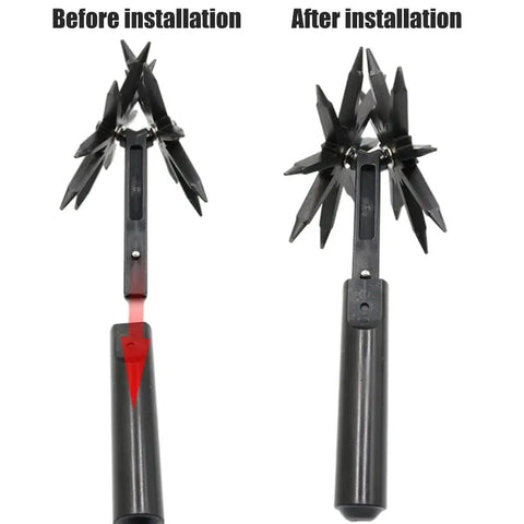 Cordless Cultivator For Lawn And Garden Adjustable Handheld Tiller installation comparison, before and after views.