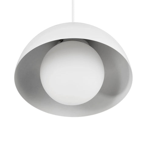 Matte White Plug In Pendant Light With White Glass Shade 15 Foot Cord Easy To Install For Bedroom Living Room Kitchen Island