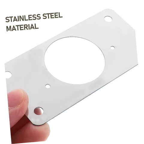 Stainless Steel Hinge Repair Plate Kit, 50 Pcs For Cupboard And Cabinet Doors, Quick Fix Hinge Plates, close-up of a single plate