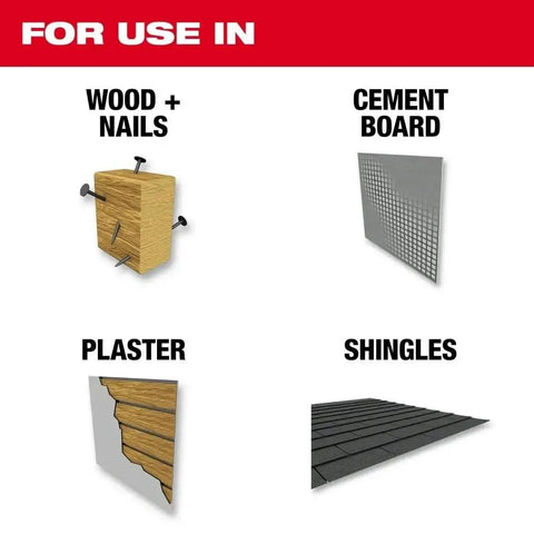 Hustle Ready 9 Piece Hole Saws Kit With Compact Tote For Milwaukee Tools Featuring 3 Tooth Carbide Design To Slice Through Nails Plaster And Wood With Lightning Fast Cuts And Extended Life for wood, plaster, cement board, shingles