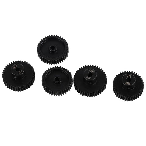 Metal 48P Pinion Gear Set for One-Tenth Scale RC Cars 38T 39T 40T 41T 42T 3.175mm Shaft Durable Steel Drive Gears with Hex Key
