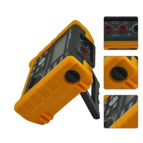 High Voltage Digital Insulation Resistance Tester with DCV and ACV Detection, 1000 Volt Range in rugged yellow case