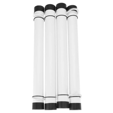 PVC Scuba Dive Cylinder Tank Rack Holder For Cars, Keeps 3 Tanks From Rolling, 20 Inch Long By 2 Inch Diameter Tubes in white with black ends