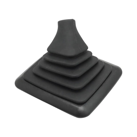 Black rubber F5TZ-7277-A gear shift boot replacement for Ford F-Series 250 and 350 1989-1997, angled view