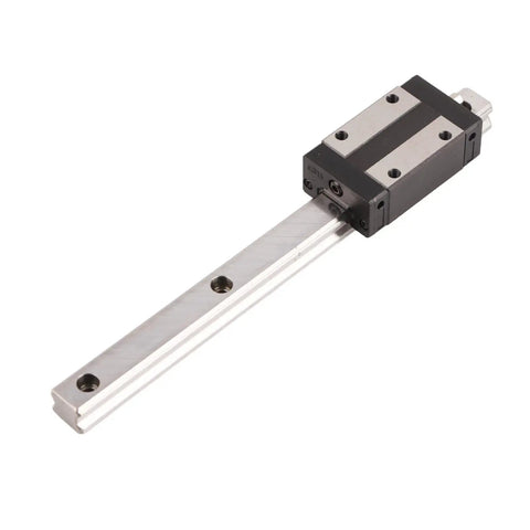 Heavy Duty Linear Guide Rail And Bearing Slider Kit With Slick Ball Bearings For Smooth 3D Printer And Cnc Motion Control. 200mm steel rail.