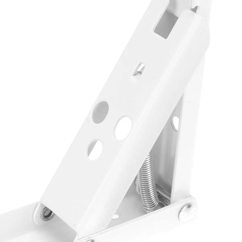 Close-up of cold rolled steel Folding Shelf Bracket Two Pack Spring Loaded Wall Mounted Shelf Support, 195x30x15 mm