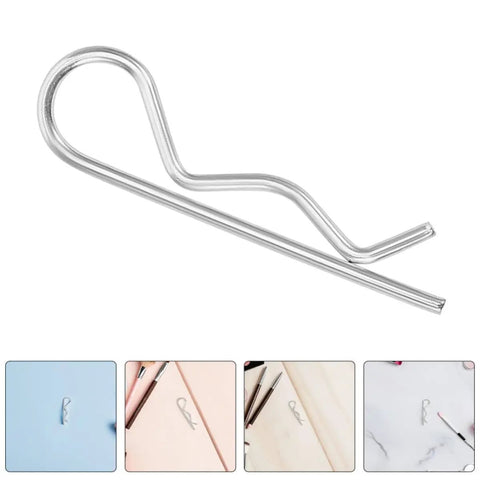 Rugged 8 Piece Stainless Steel R Style Cotter Pins Wavy Design shown in close-up, highlighting sturdy material and design.