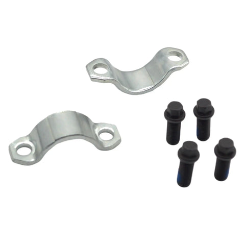 Slick 3 70 28X Universal Joint Bearing Strap Kit Crafted For 1350 And 1410 Series U Joints includes metal straps and bolts for installation.