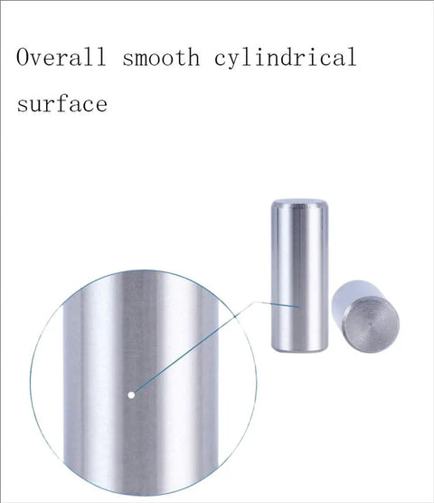 Smooth cylindrical surface of Tough As Nails 304 Stainless Steel Cylindrical Dowel Pins Crafted For Precision Alignment And No Sweat Parallel Locating Hardware 1mm By 6mm.