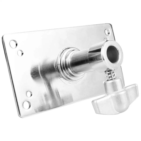 Hella Sturdy Overhead Camera Wall Mount With All Metal Welded Frame and Roomy 3.34 Inch Wall Plate showing the metal bracket and screw threads.