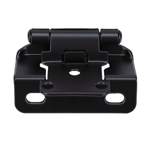 Spring Self Closing Cabinet Hinge For 1/2 Inch Overlay Framed Cabinets Matte Black Steel front view